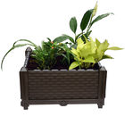 40*40*22cm 플라스틱 식물은 자연적인 야채 / 꽃 / 허브 야외 뒤뜰을 위해 박스, 정원 베드 DIY 대농장주 박스를 성장시킵니다